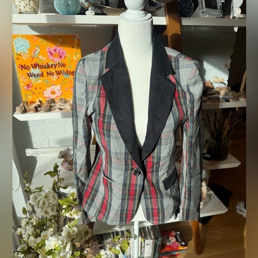 Rails Plaid Jacket Large Elbow Patches